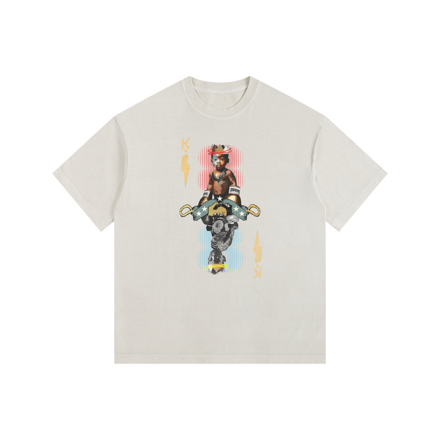 KID OF BOLTS: Vintage Washed Oversized Cotton T-Shirt