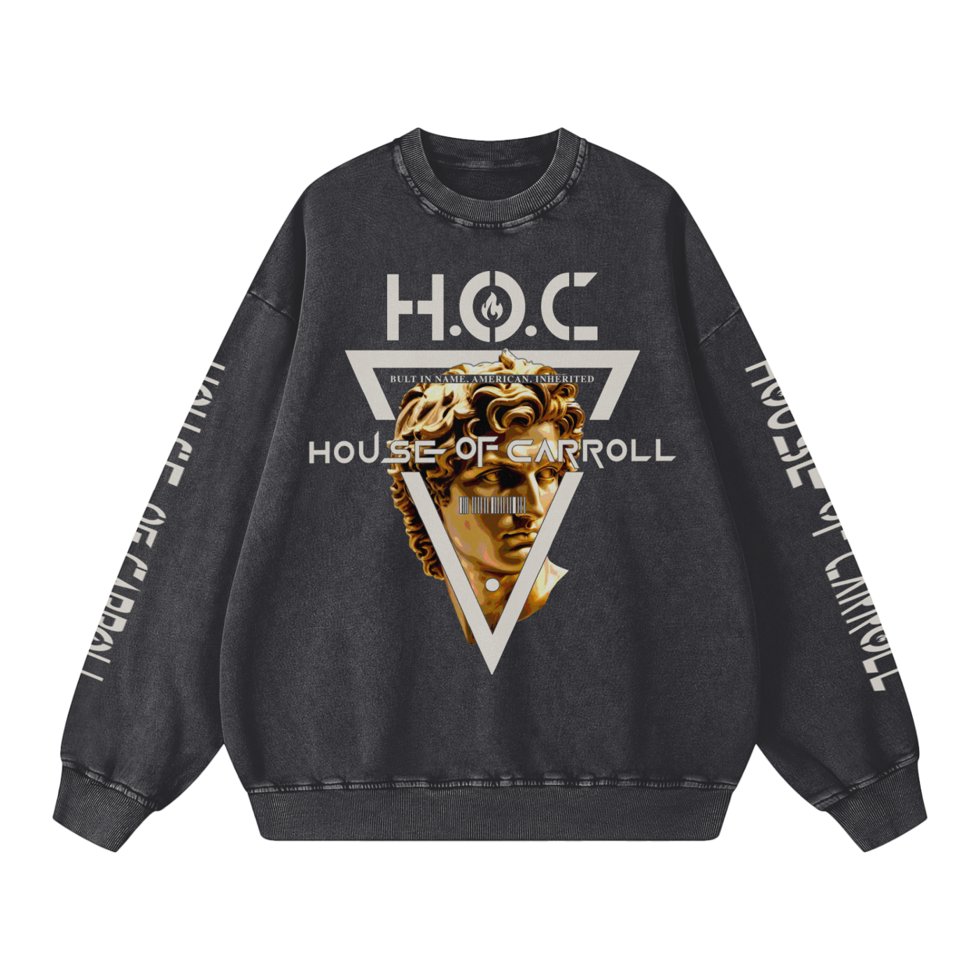 GOLDEN STATUE: Snow Washed Oversized Sweatshirt