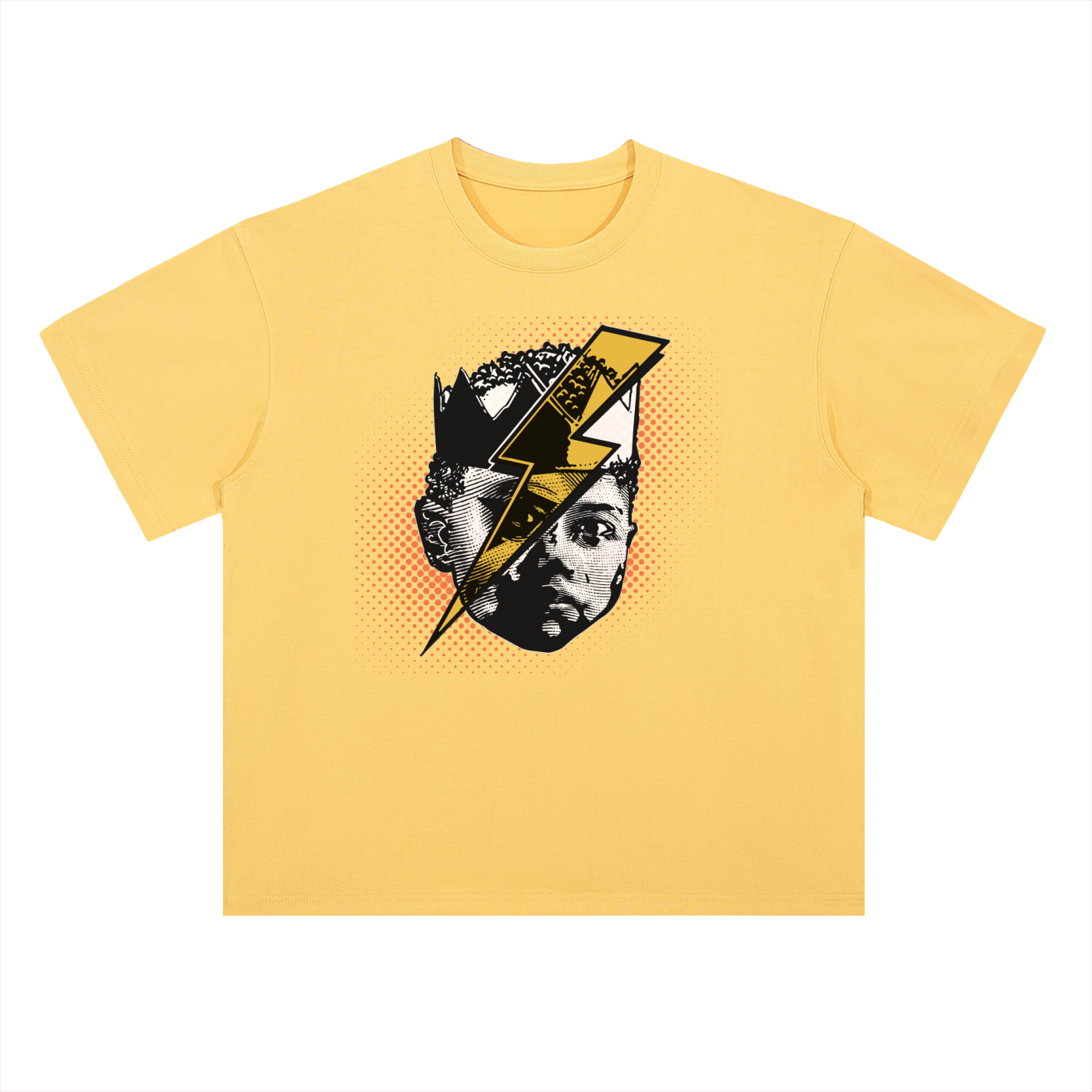 FACE OF KAL: Heavyweight Drop Shoulder Cotton T-Shirt
