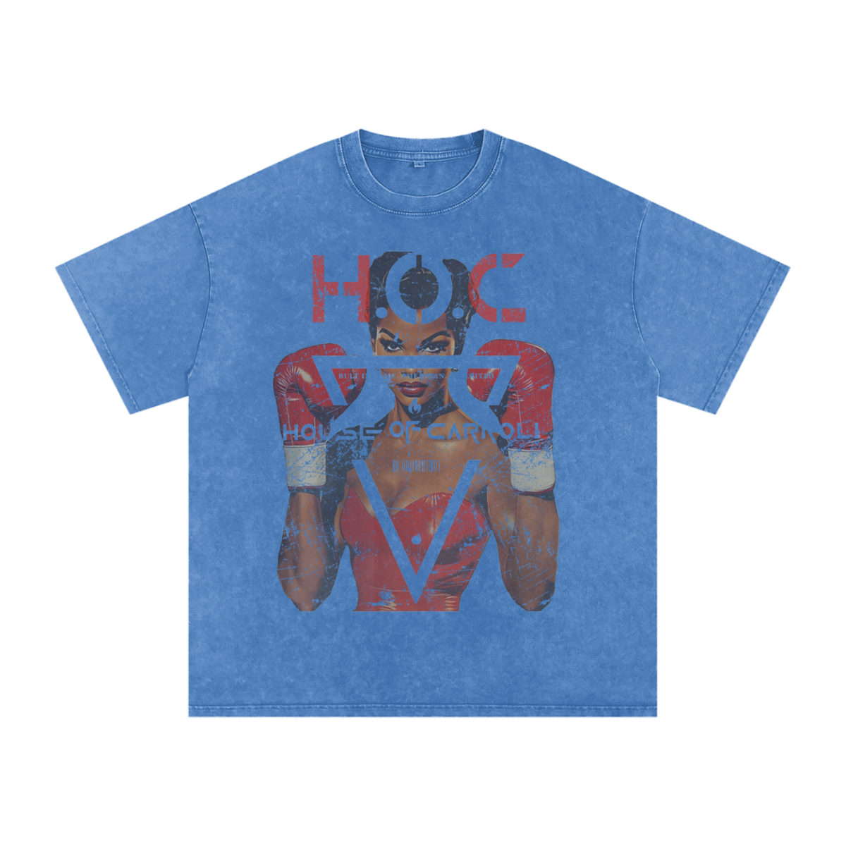 LADIES CHAMPION: Snow Washed Oversized Cotton T-Shirt