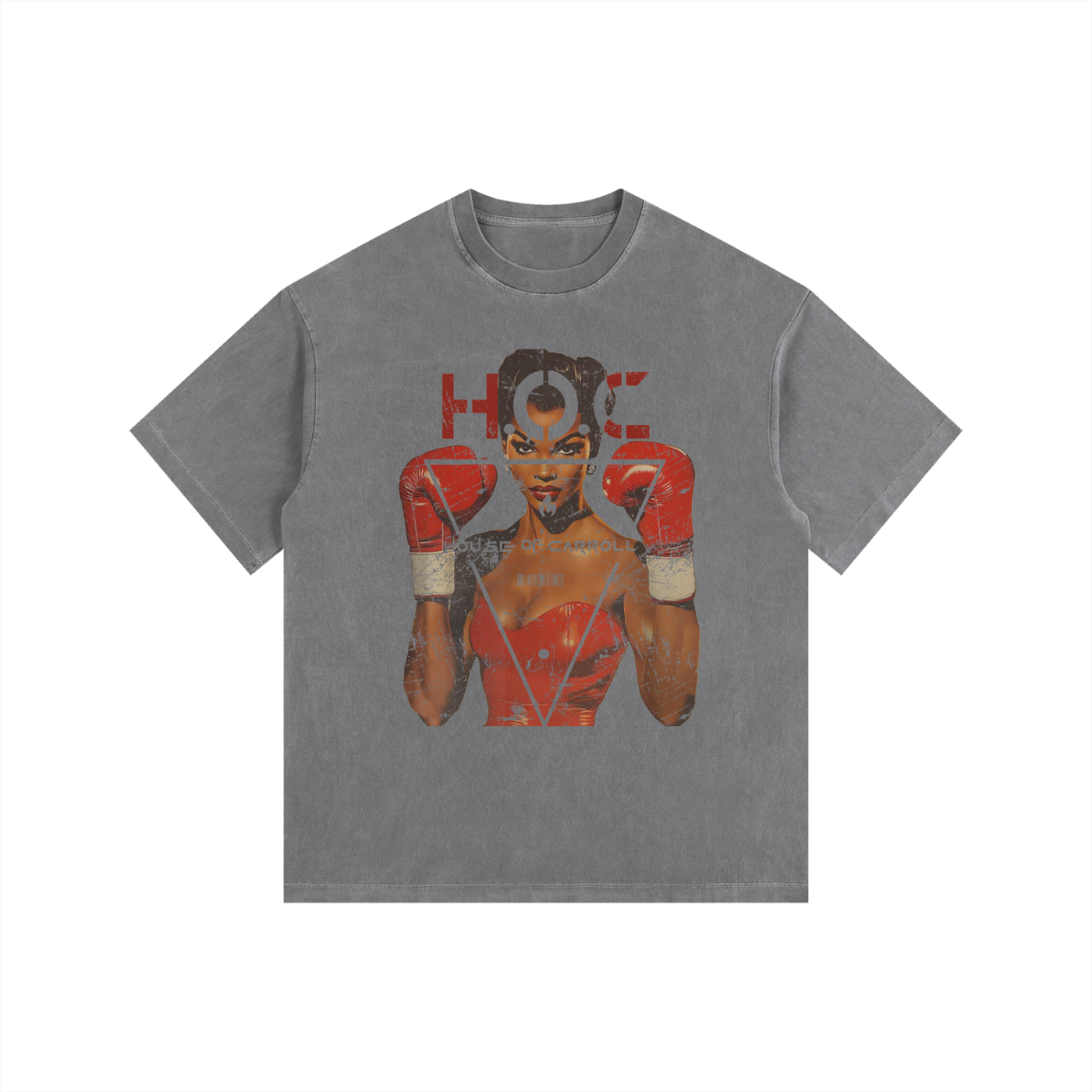 LADIES CHAMP: Vintage Washed Oversized Cotton T-Shirt