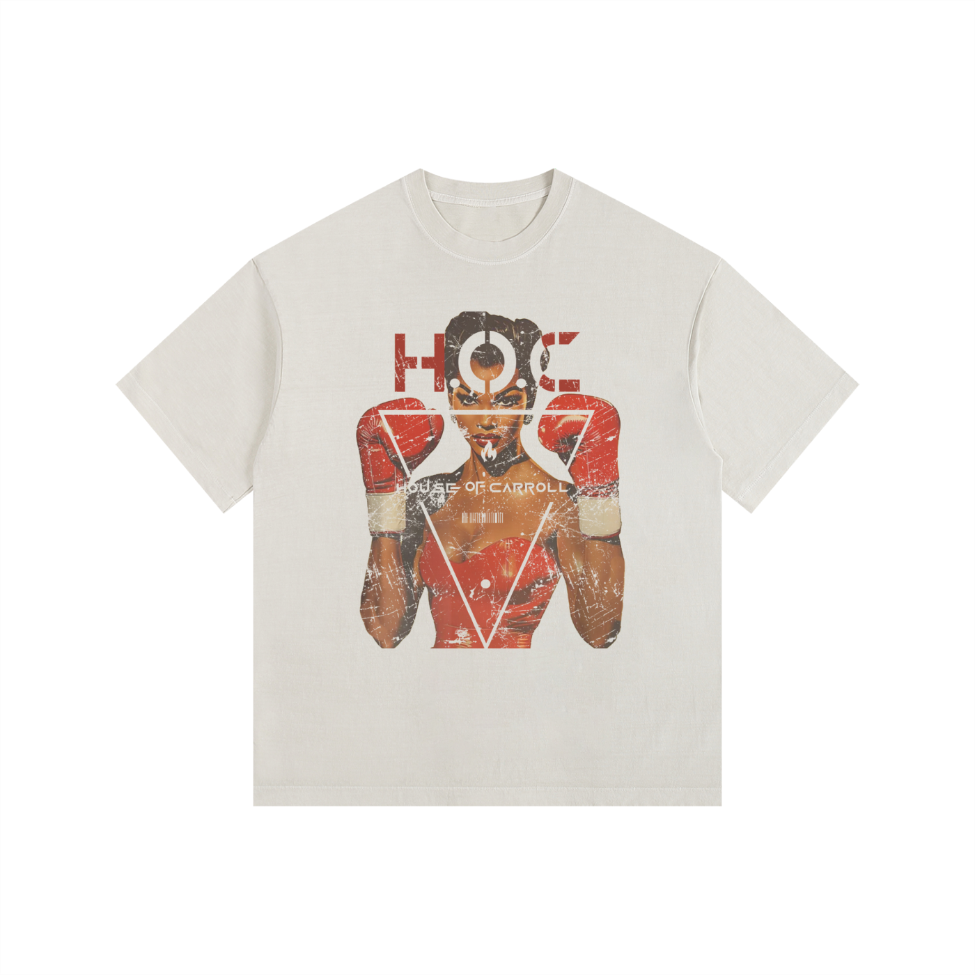 LADIES CHAMP: Vintage Washed Oversized Cotton T-Shirt
