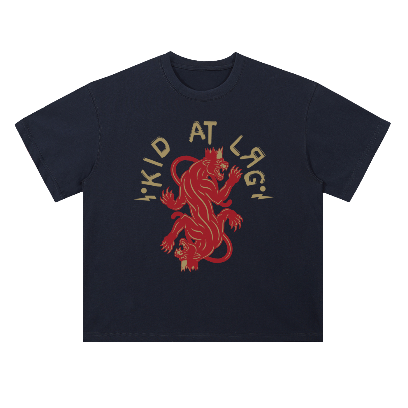 PANTHER KING: Heavyweight Drop Shoulder Cotton T-Shirt