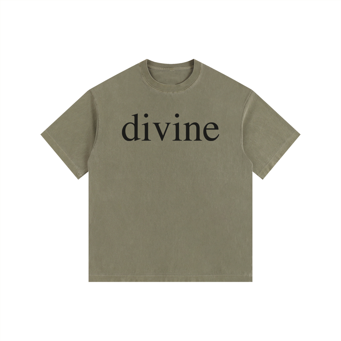 DIVINE: Vintage Washed Oversized Cotton T-Shirt