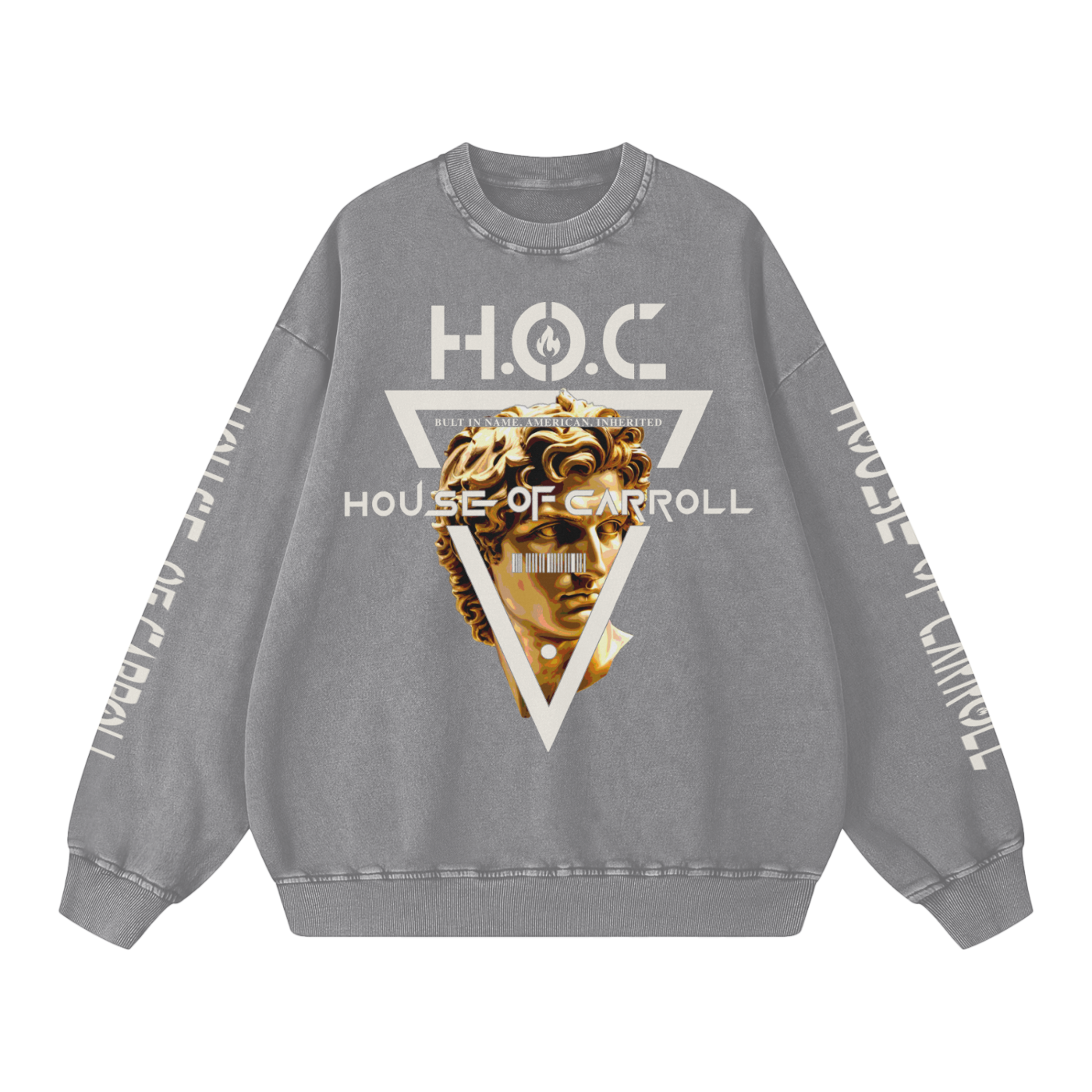 GOLDEN STATUE: Snow Washed Oversized Sweatshirt