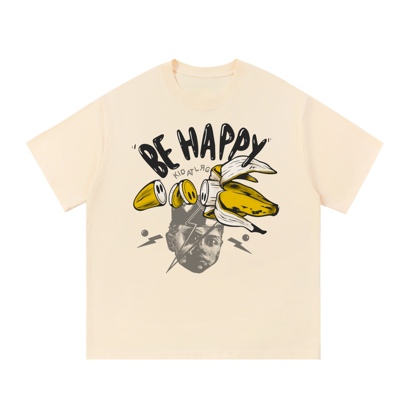 BE HAPPY: Essential Cotton T-Shirt
