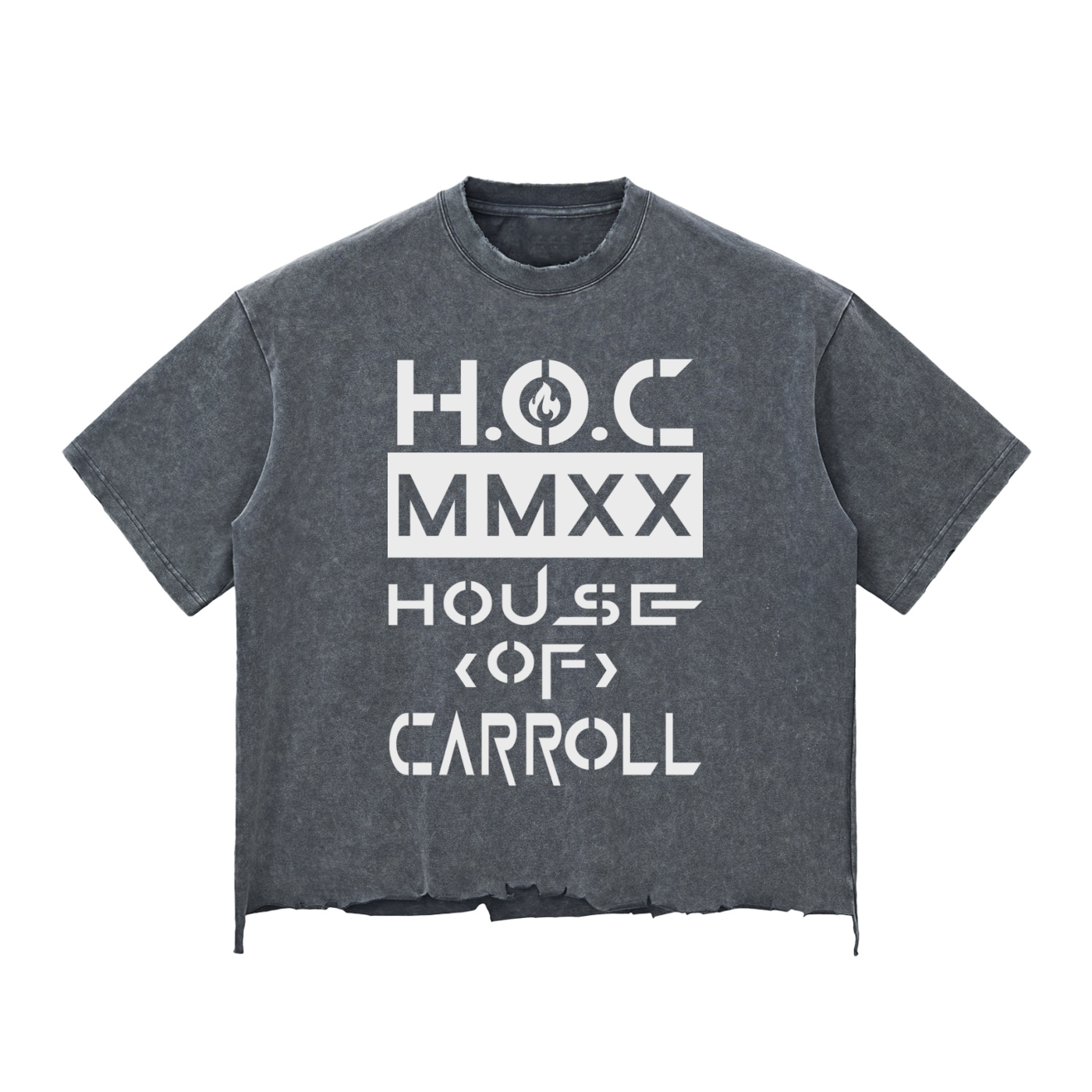 BEATS: Snow Wash Raw-Hem Boxy T-shirt