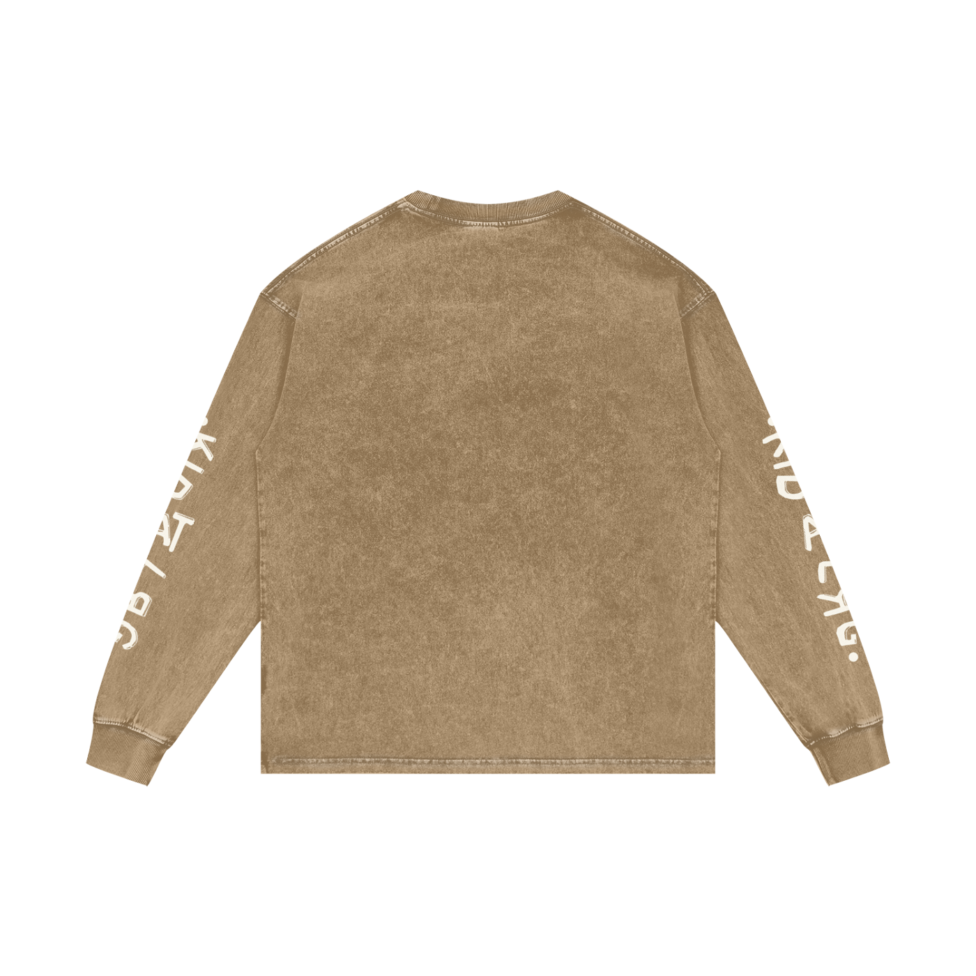 TWO SLEEVE DRIP: Acid Wash Oversize Long Sleeve T-Shirt