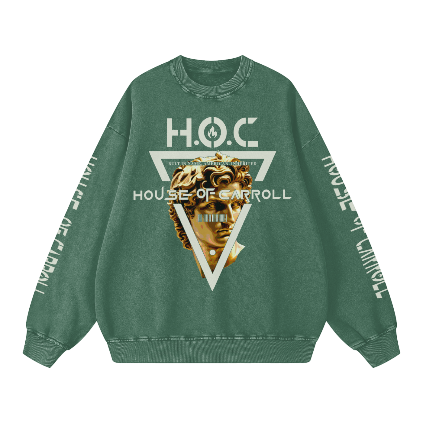 GOLDEN STATUE: Snow Washed Oversized Sweatshirt