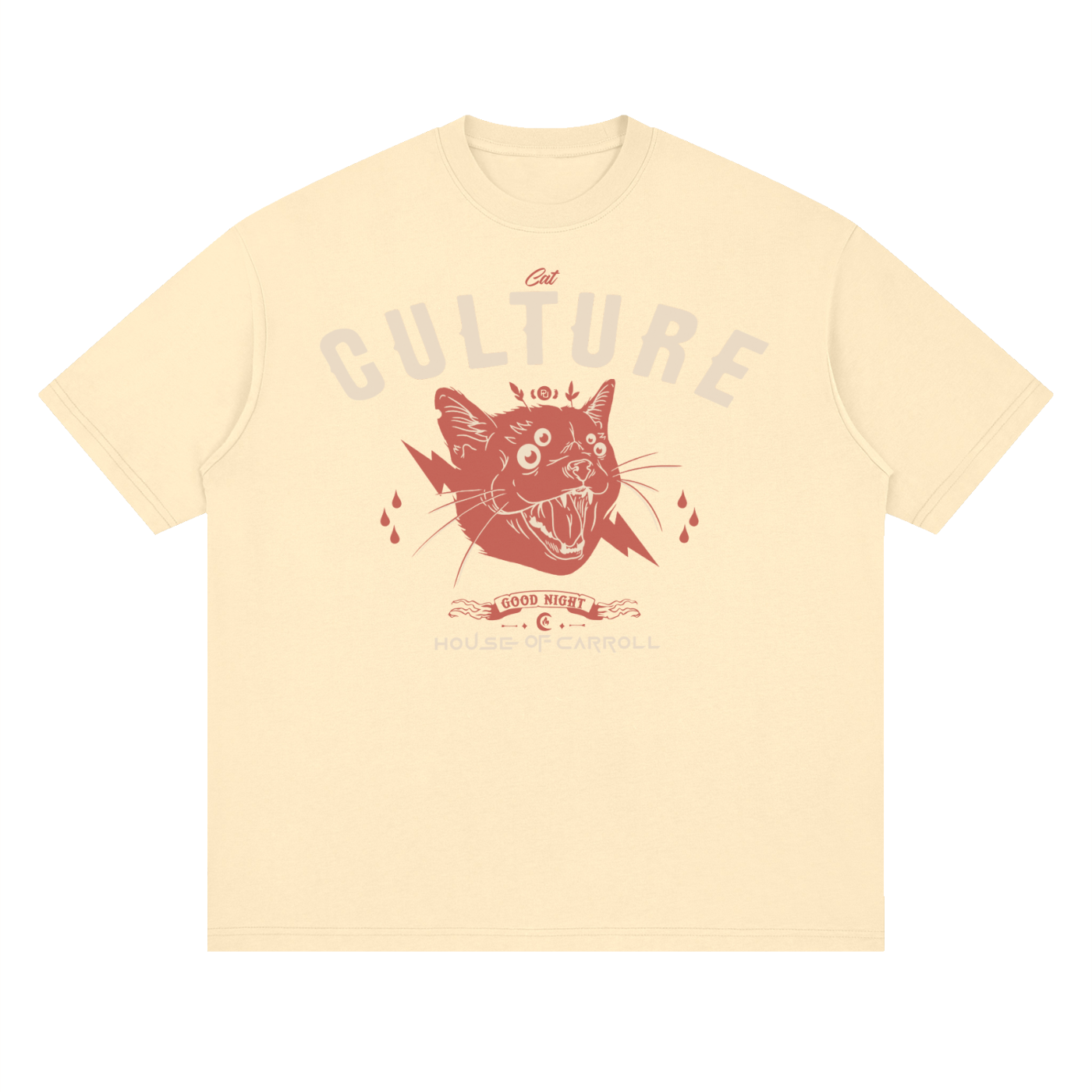 CAT CULTURE: Streetwear Loose Drop Shoulder T-Shirt