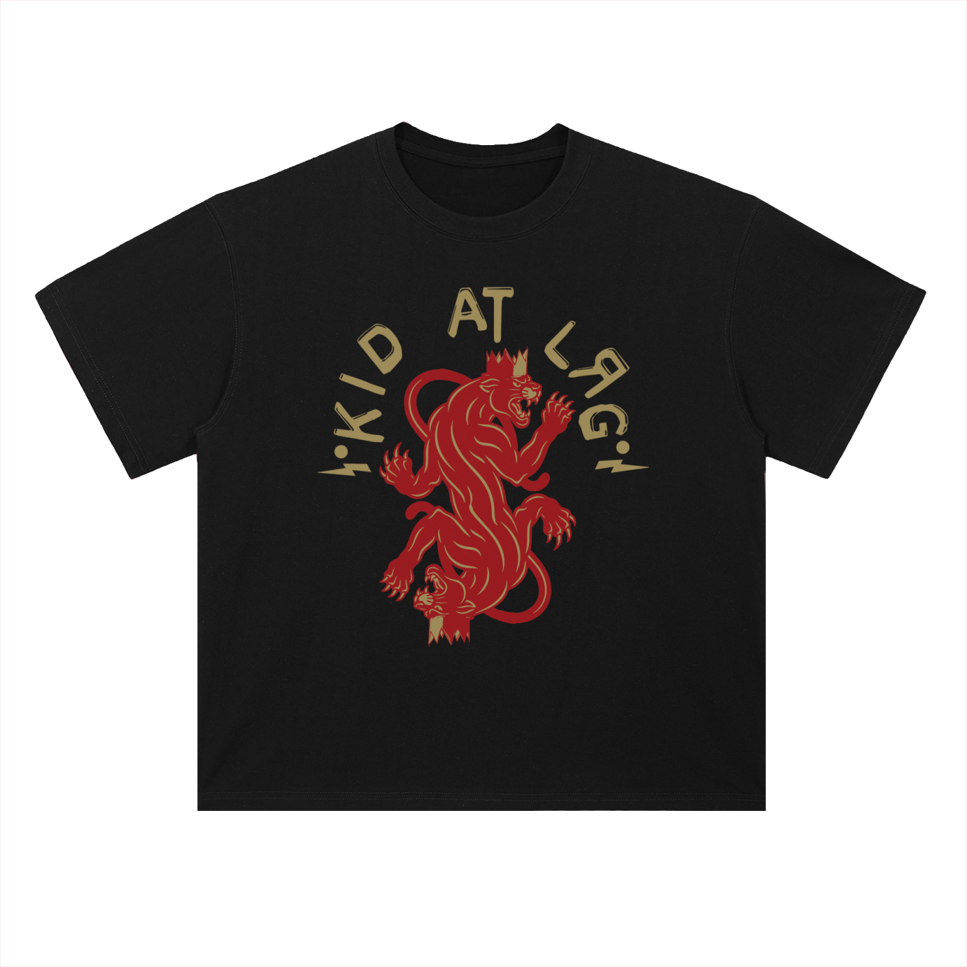PANTHER KING: Heavyweight Drop Shoulder Cotton T-Shirt