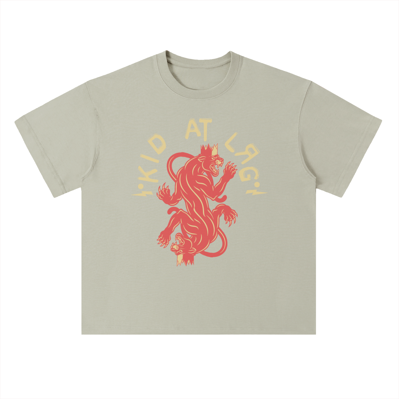 PANTHER KING: Heavyweight Drop Shoulder Cotton T-Shirt