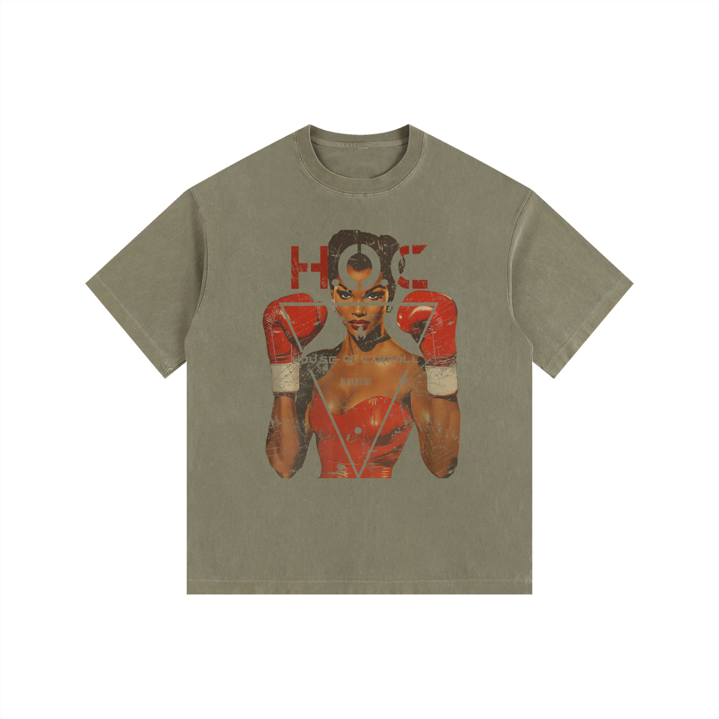 LADIES CHAMP: Vintage Washed Oversized Cotton T-Shirt