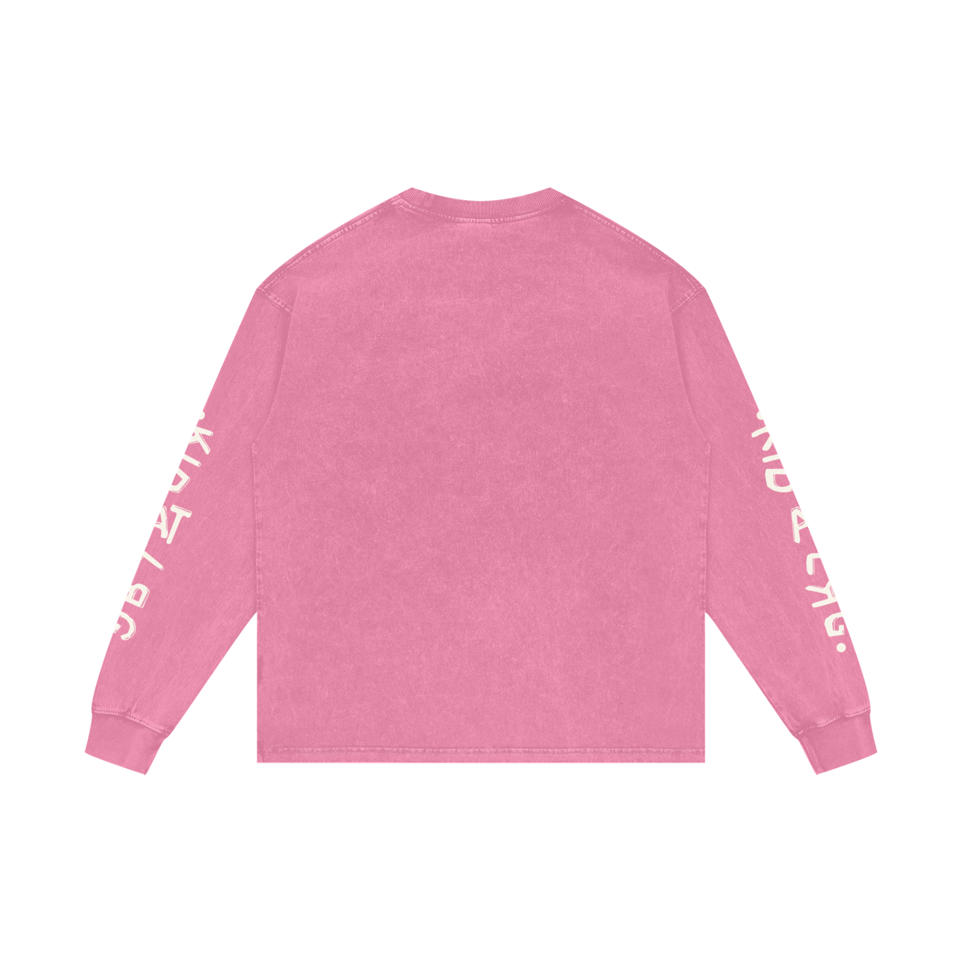 TWO SLEEVE DRIP: Acid Wash Oversize Long Sleeve T-Shirt