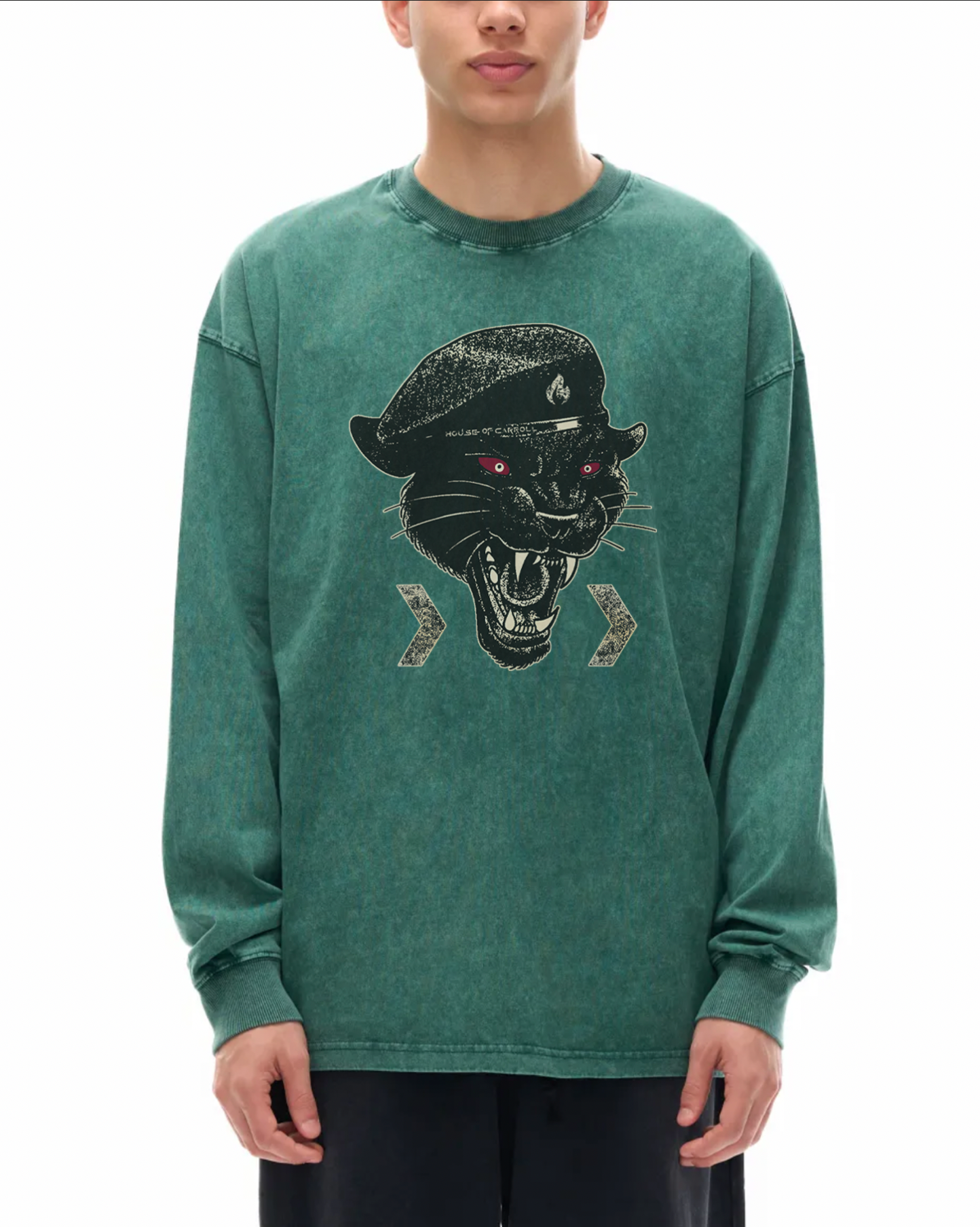 THE MAD PANTHR: Acid Wash Oversize Long Sleeve T-Shirt