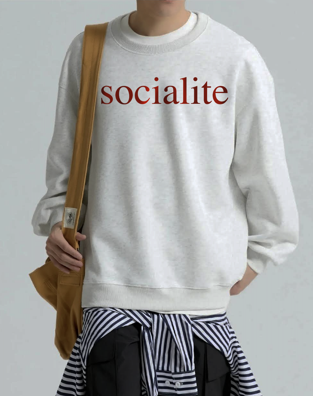 SOCIALITE: Essential Heavyweight Crewneck  Sweatshirt