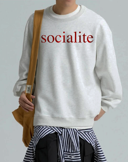 SOCIALITE: Essential Heavyweight Crewneck  Sweatshirt